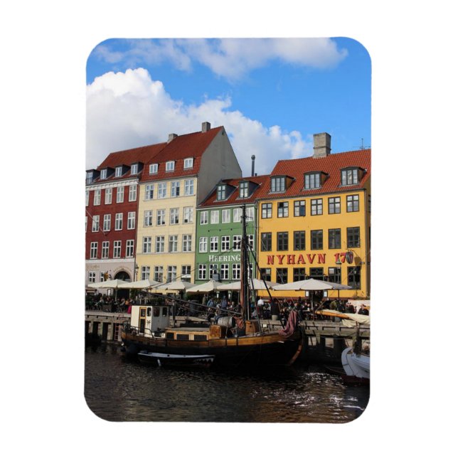 Nyhavn Copehagen Denmark Magnet (Vertical)