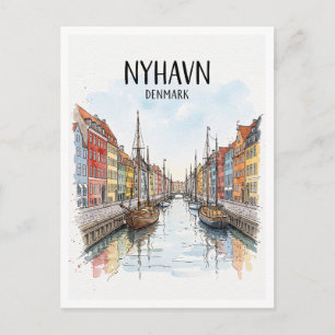 Nyhavn Copenhagen Denmark Postcard