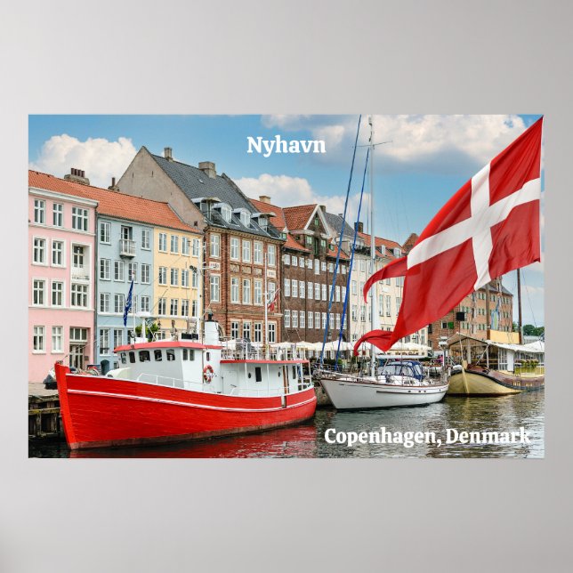 Nyhavn Copenhagen Denmark Poster (Front)