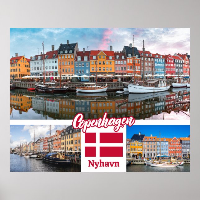 Nyhavn Copenhagen Denmark Poster (Front)