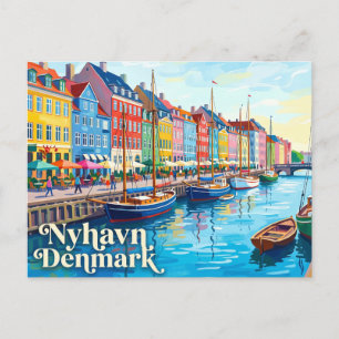 Nyhavn Denmark Postcard