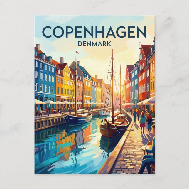 Nyhavn Denmark Postcard (Front)