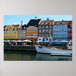 Nyhavn Harbour, Copenhagen, Denmark Poster