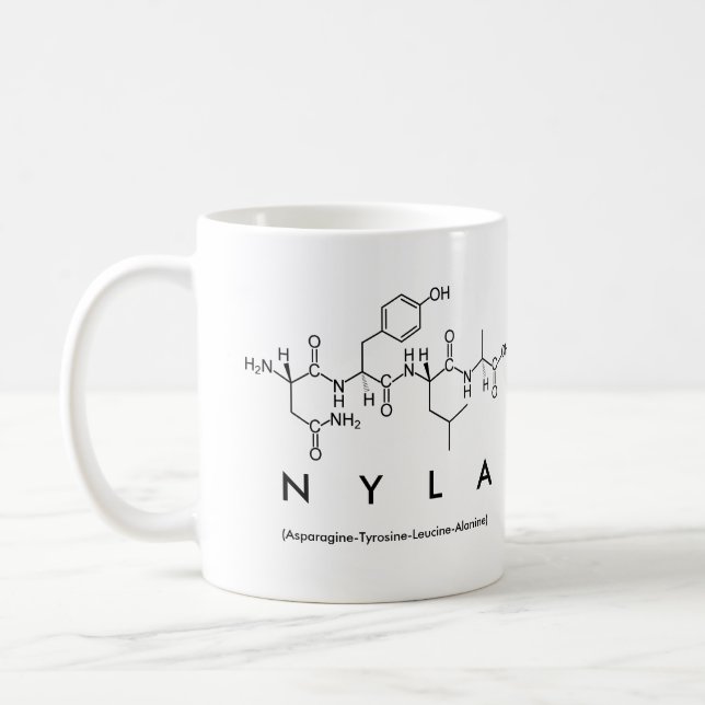Nyla peptide name mug (Left)