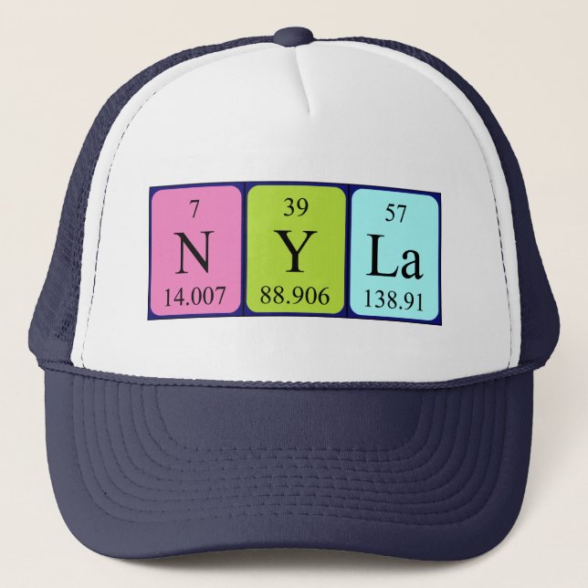 Nyla periodic table name hat (Front)