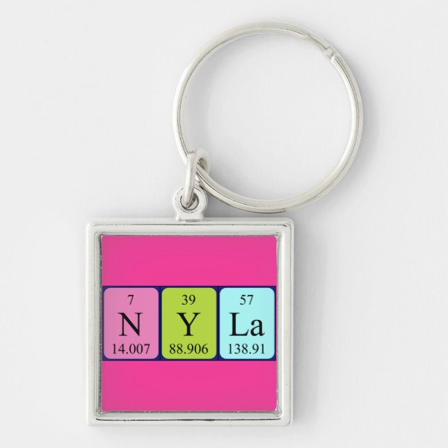 Nyla periodic table name keyring (Front)