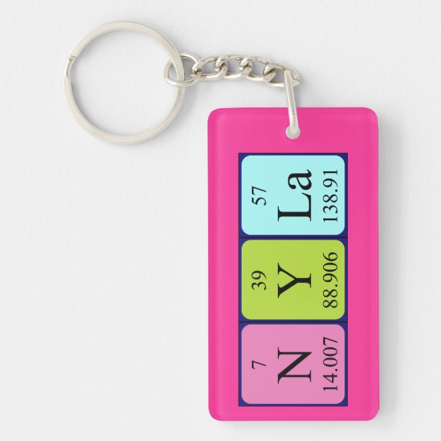 Nyla periodic table name keyring (Front)
