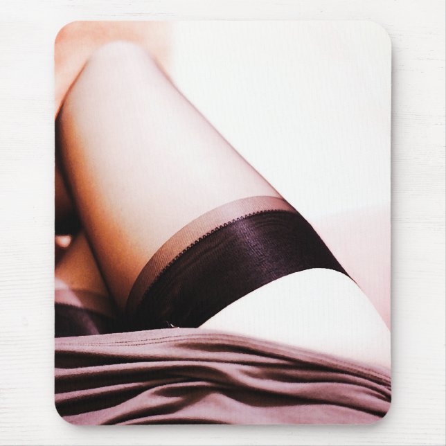 Nylon Stocking Legs Revealed Mouse Mat (Front)