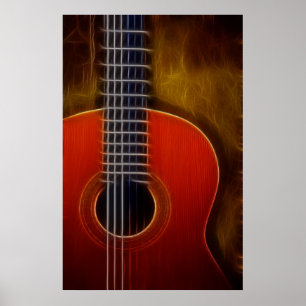 Nylon Stringed Guitar Poster