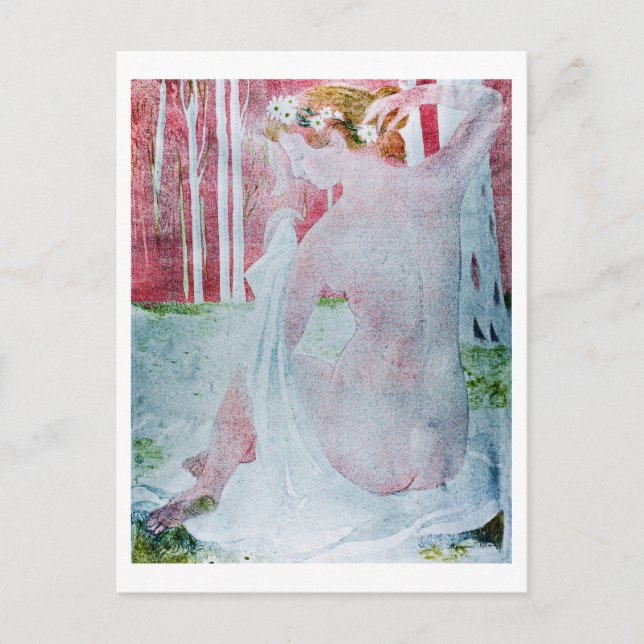 Nymph Crowned with Daisies, Maurice Denis Postcard (Front)