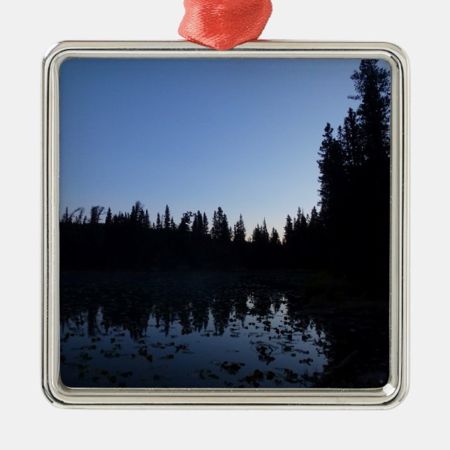 Nymph Lake at Dawn Metal Tree Decoration (Front)