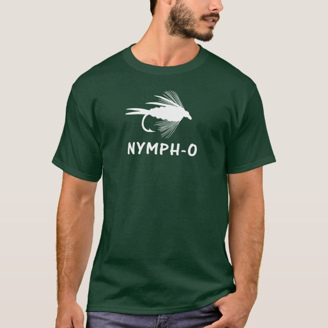 Nymph-O funny fly fishing lure T-Shirt (Front)
