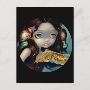 "Nymph with a Cuttlefish" Postcard