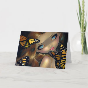 "Nymph with Monarchs" Greeting Card
