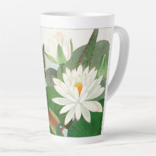 Nymphaea lotus, Japanese woodblock print, 1917 Latte Mug