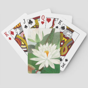 Nymphaea lotus, Japanese woodblock print, 1917 Playing Cards