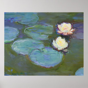 Nympheas (1897–1898) by Claude Monet. Poster