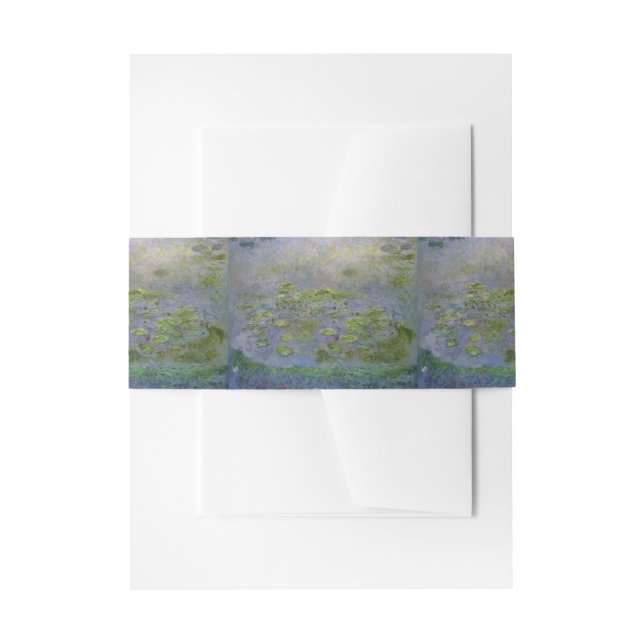 Nympheas (Waterlilies) Claude Monet Invitation Belly Band (Front Example)
