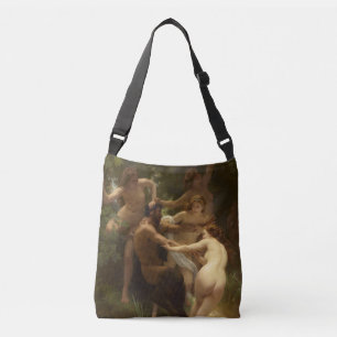 Nymphs and Satyr by William-Adolphe Bouguereau Crossbody Bag