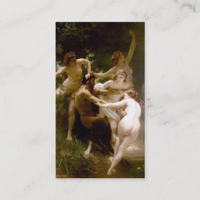 Nymphs and Satyr, William-Adolphe Bouguereau Business Card (Front)