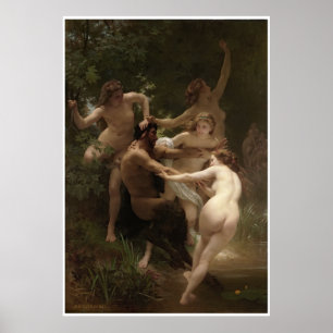 Nymphs and Satyr William-Adolphe Bouguereau Poster
