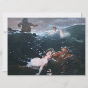 Nymphs and Satyrs Playing in the Waves Card