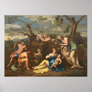 Nymphs & Child Jupiter - Nicolas Poussin Fine Art Poster