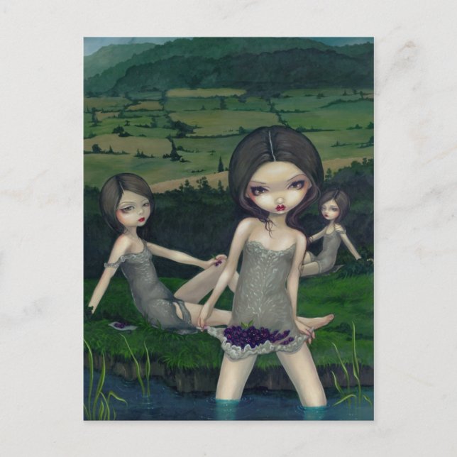 "Nymphs Collecting Berries" Postcard (Front)