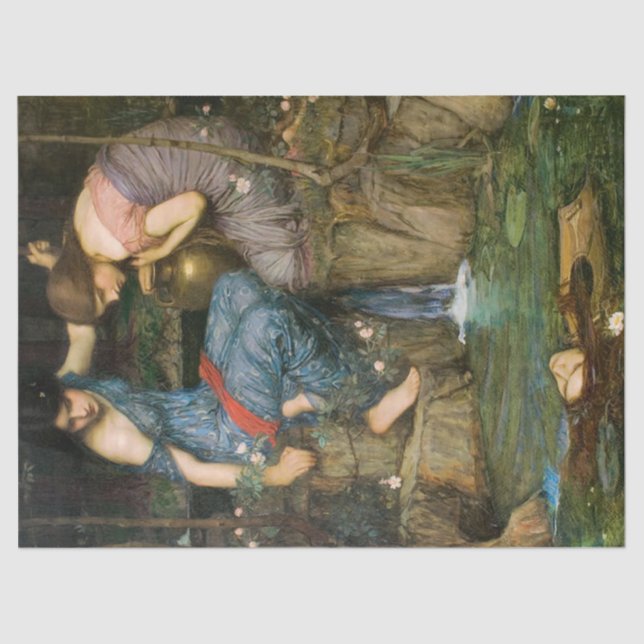 Nymphs Finding the Head of Orpheus Decoupage Tissue Paper (Front)