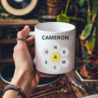 Nyt Spelling Bee,Personalised Name Wordle  Coffee Mug