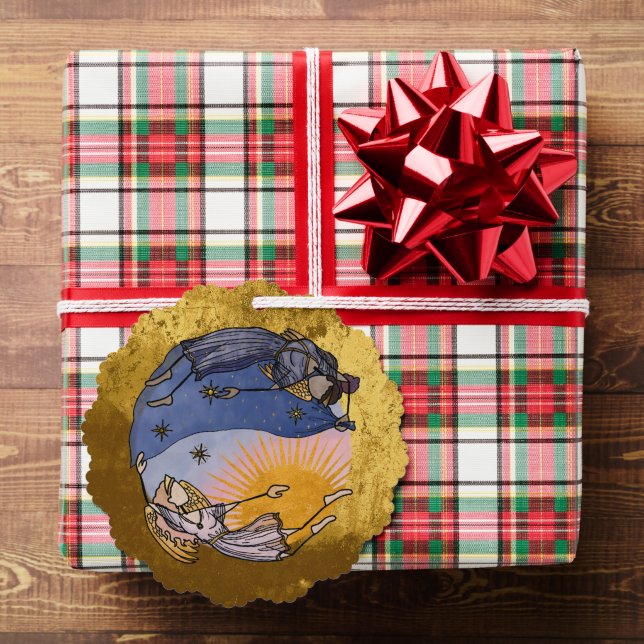 Nyx and Hespera (Night and Day) Ancient Greek Tree Decoration Card (Insitu (Gift))