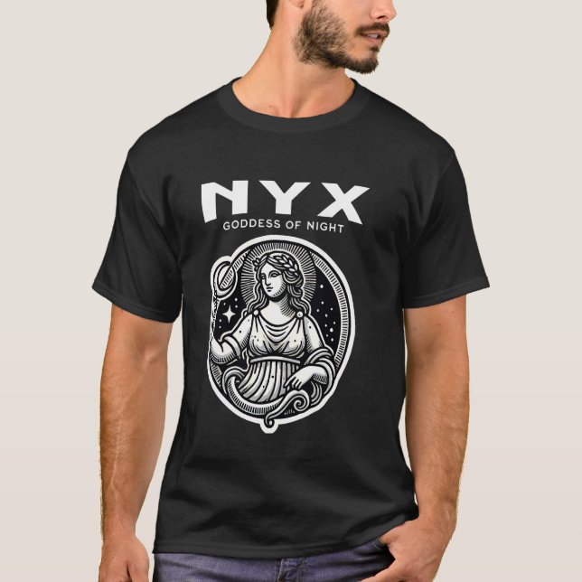 Nyx Greek Goddess of Night Ancient Greek Mythology T-Shirt (Front)