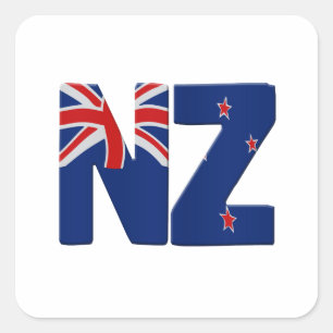 NZ flag Square Sticker
