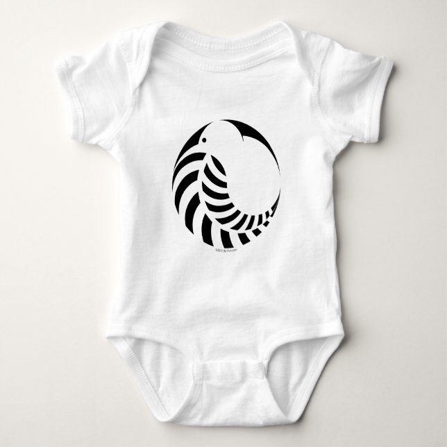 NZ Kiwi / Silver Fern Baby Bodysuit (Front)