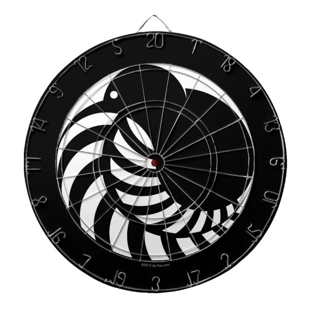 NZ Kiwi / Silver Fern Emblem Dartboard (Front)