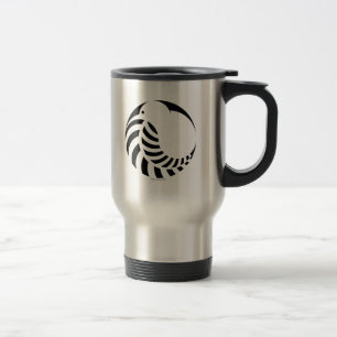 NZ Kiwi / Silver Fern Emblem Travel Mug