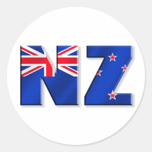 NZ logo flag of New Zealand Classic Round Sticker