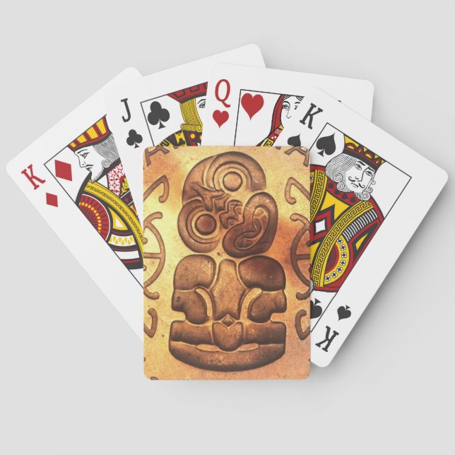 NZ Maori Hei Tiki Tuonga Pounamu Art Playing Cards (Back)