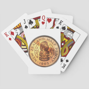 NZ Maori Hei Tiki Tuonga Pounamu Art Playing Cards