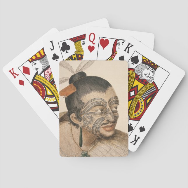 NZ Maori Leader Chief & Chietainess Art Playing Cards (Back)