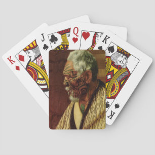 NZ Maori Leader Chieftain Historic Art Playing Cards