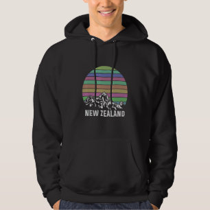 Nz Mountains Fern Kiwi  Idea New Zealand Hoodie