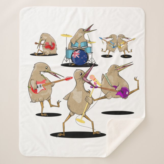 NZ Music Kiwi Band Sherpa Blanket (Front)
