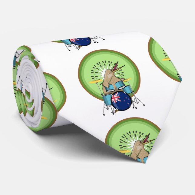 NZ Music Kiwi Drummer Tie (Rolled)