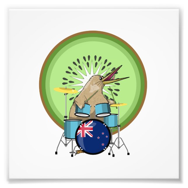 NZ music Kiwi drumming Photo Print (Front)