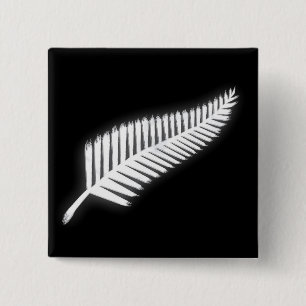 NZ Silver Fern National Emblem Patriotic Button