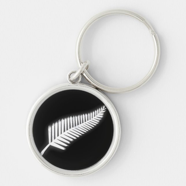 NZ Silver Fern National Emblem Patriotic Keychain (Front)