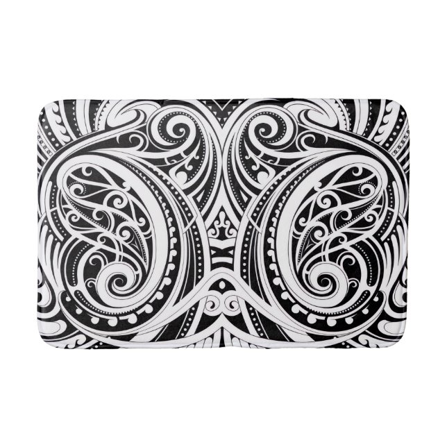 NZKULTURE unique Māori design  Bath Mat (Front)