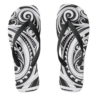 NZKULTURE unique Māori design  Flip Flops
