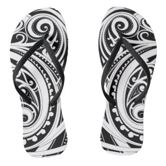 NZKULTURE unique Māori design  Flip Flops